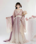 【Huayuanyue】Women’s Wei-Jin Hanfu Set with Flowing Wide Sleeves