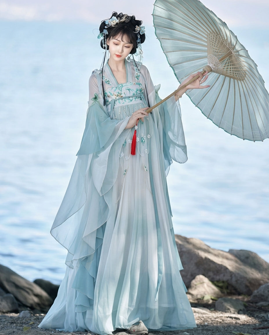 【Qingyao】Women’s Daily Qixiong Ruqun Hanfu-Inspired Spring Summer Dress