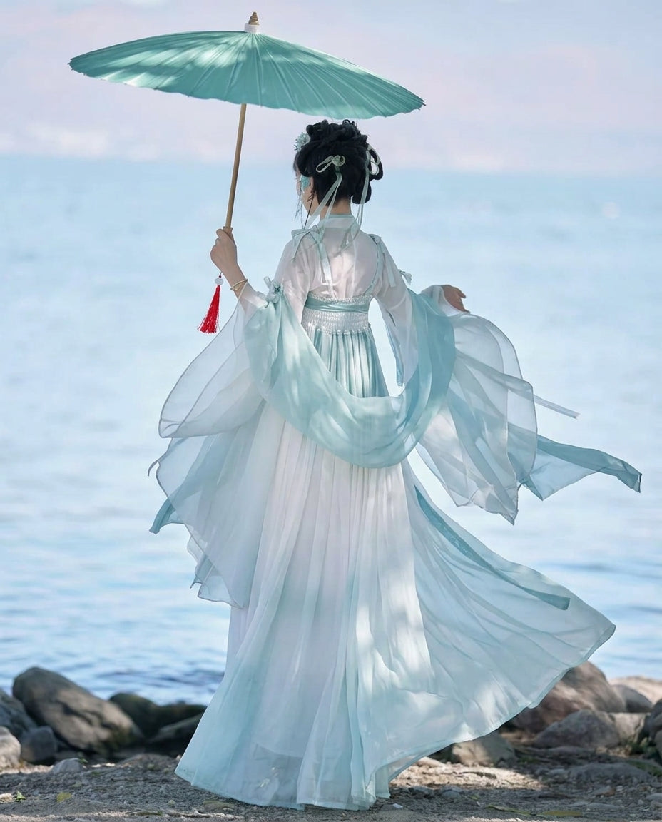 【Qingyao】Women’s Daily Qixiong Ruqun Hanfu-Inspired Spring Summer Dress
