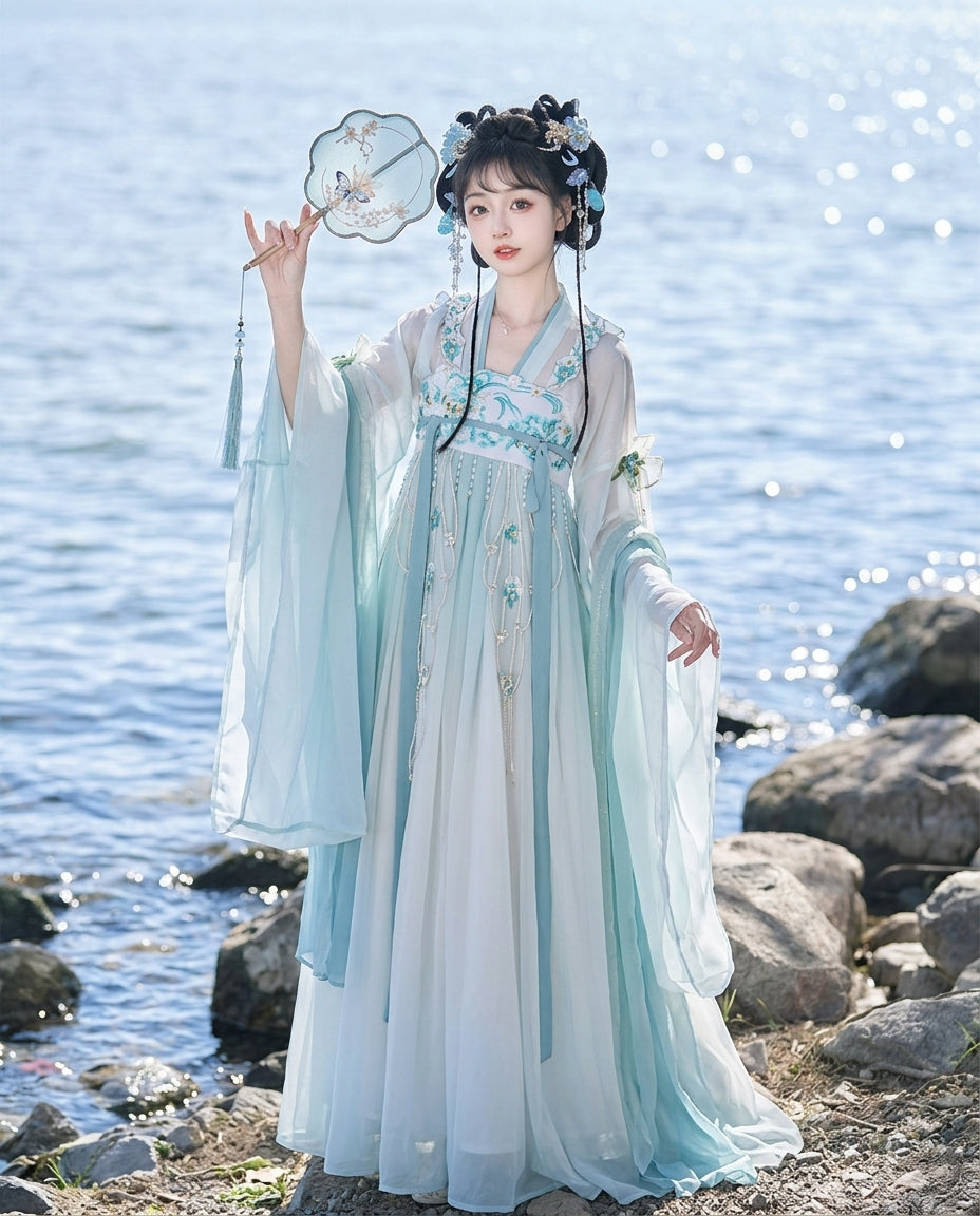【Qingyao】Women’s Daily Qixiong Ruqun Hanfu-Inspired Spring Summer Dress